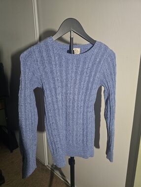 St. John's Bay Light Blue Cable Knit Crewneck Sweater